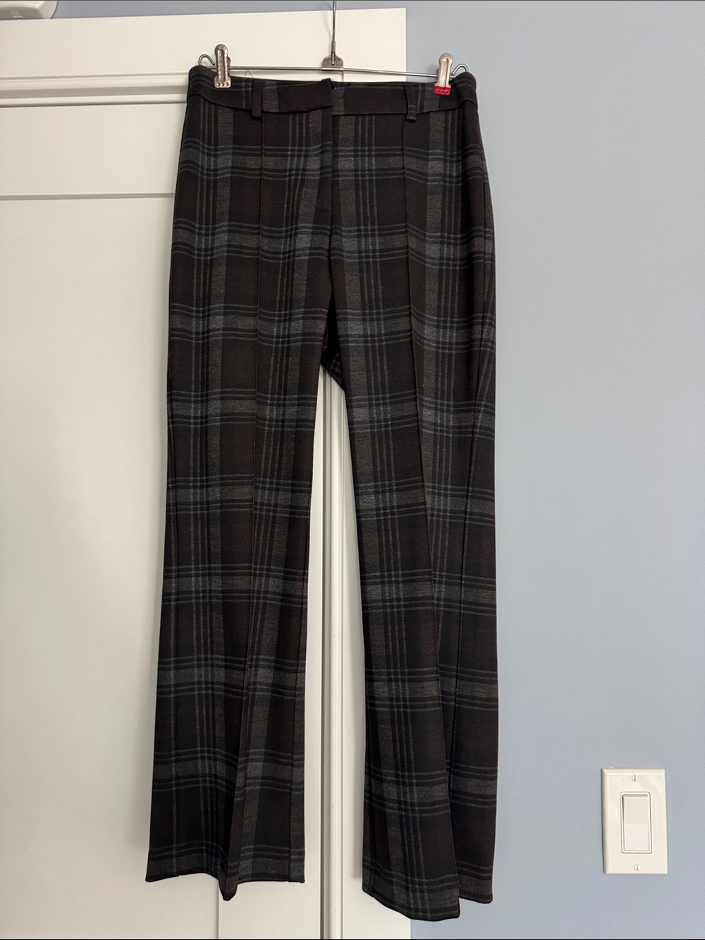 Women’s Black and Gray Plaid Dress Pants